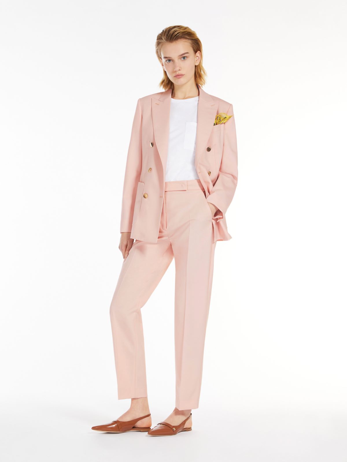 Wool and mohair double-breasted blazer