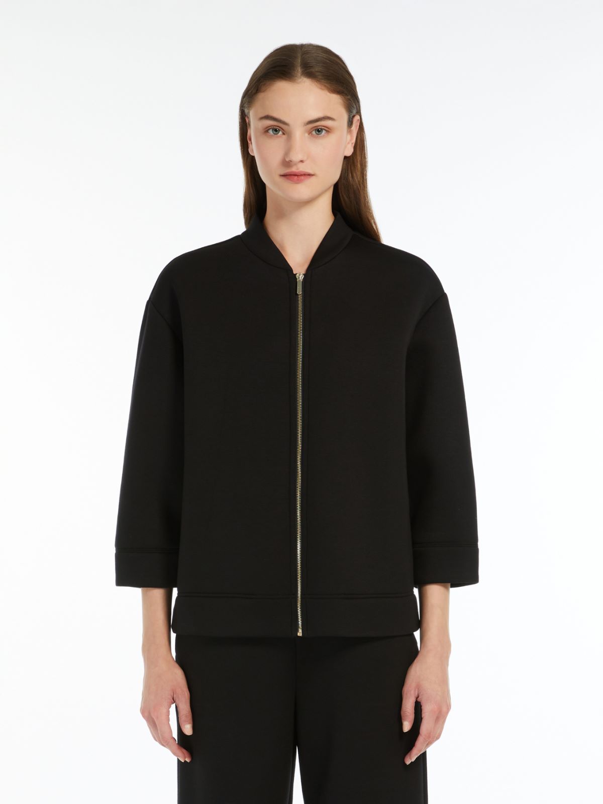 Bomber jacket in scuba jersey