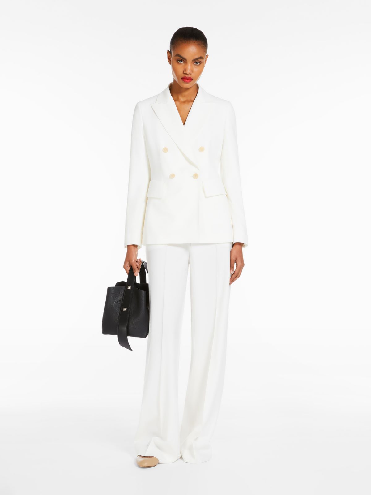 Wide-leg wool trousers