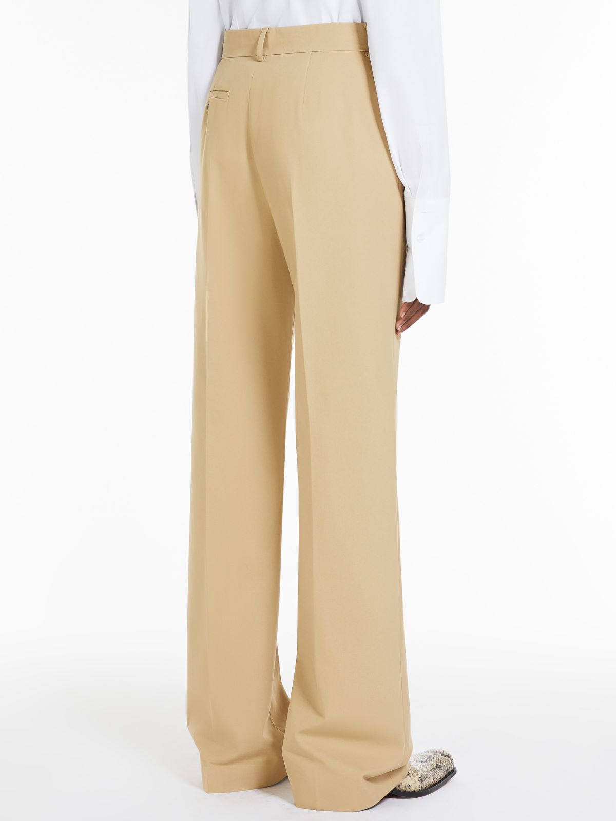 Waterproof gabardine boyfriend trousers