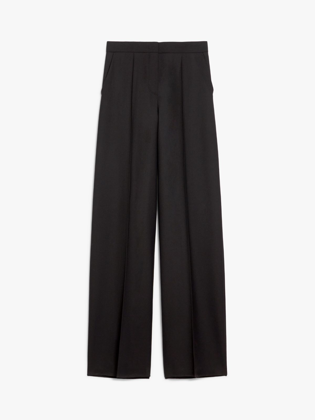 Wide-leg wool trousers