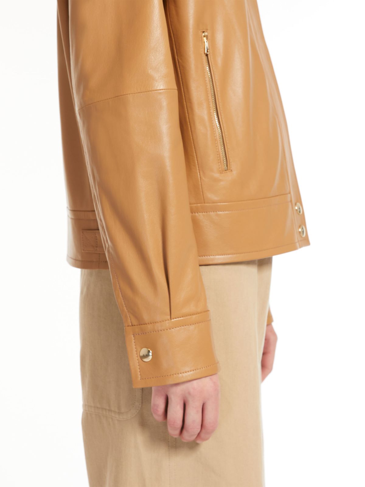 Nappa leather biker jacket