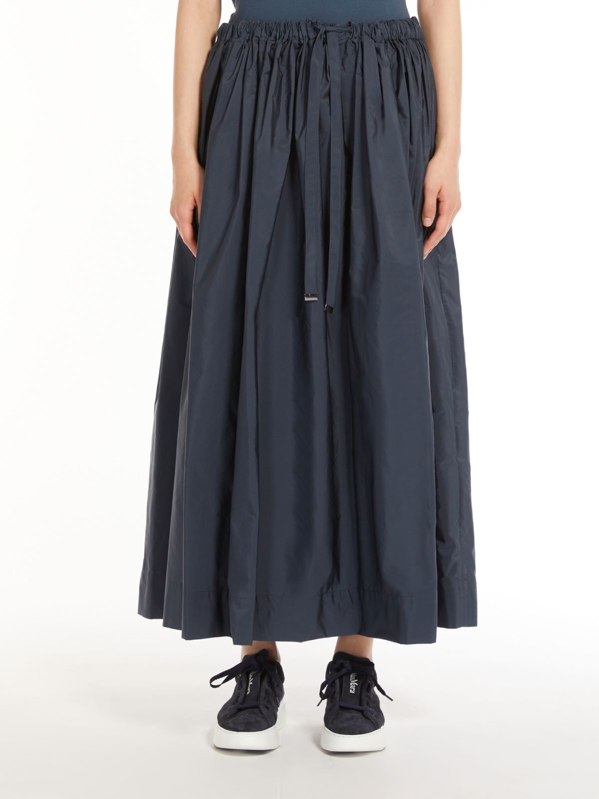 Taffeta drawstring skirt