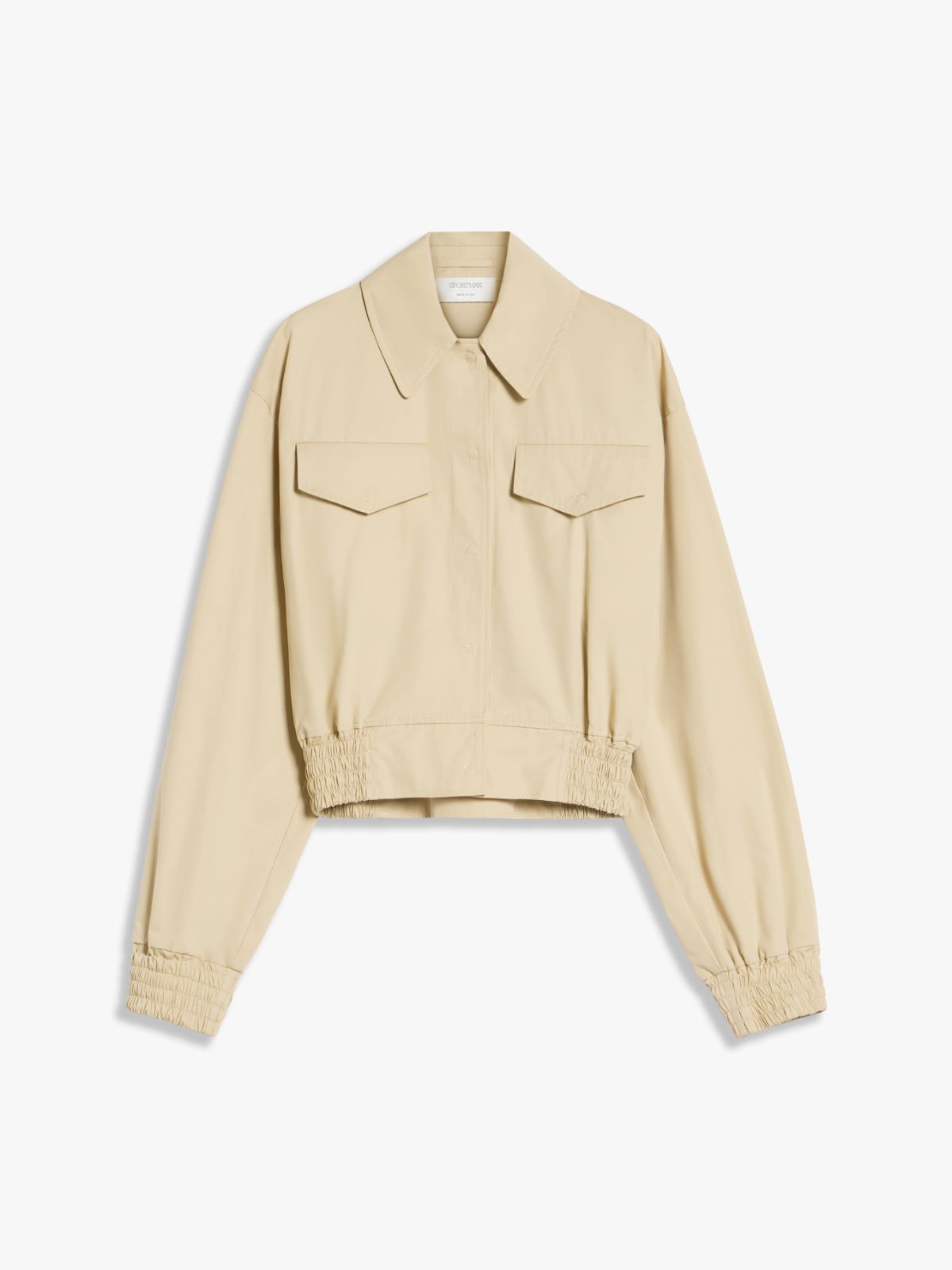 Washed cotton bomber jacket