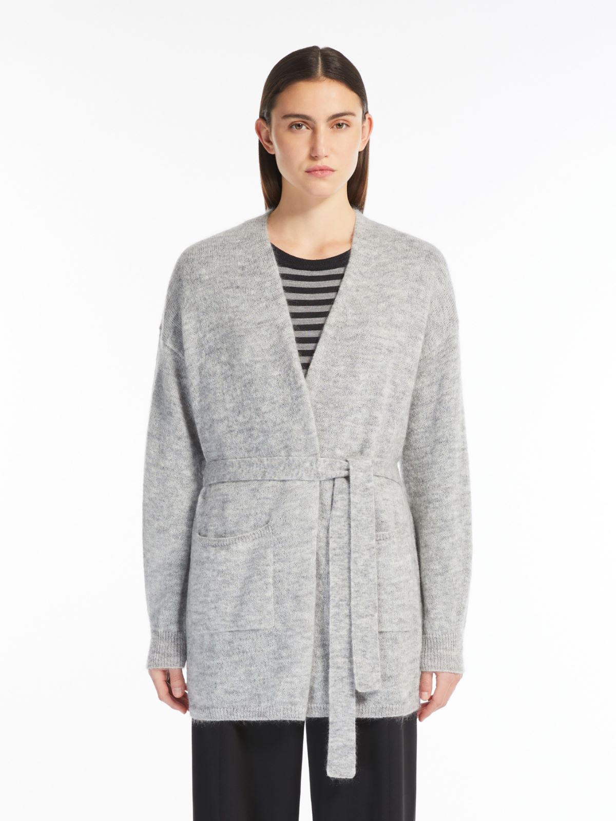 Mohair yarn cardigan