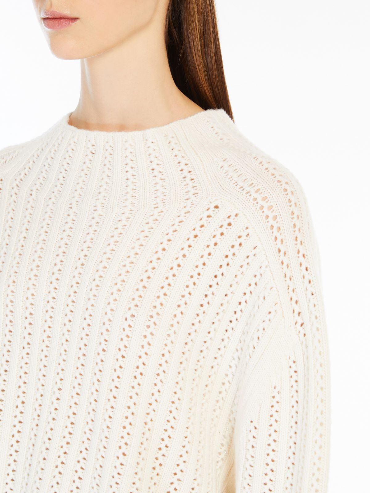 Wool and cashmere cropped jumper