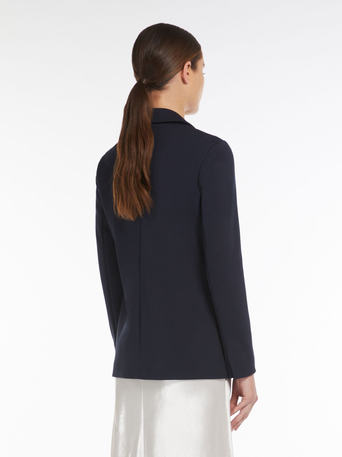 Milano-knit single-breasted blazer