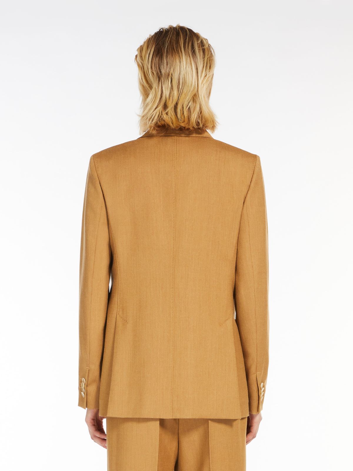 Wool, silk and mohair canvas blazer