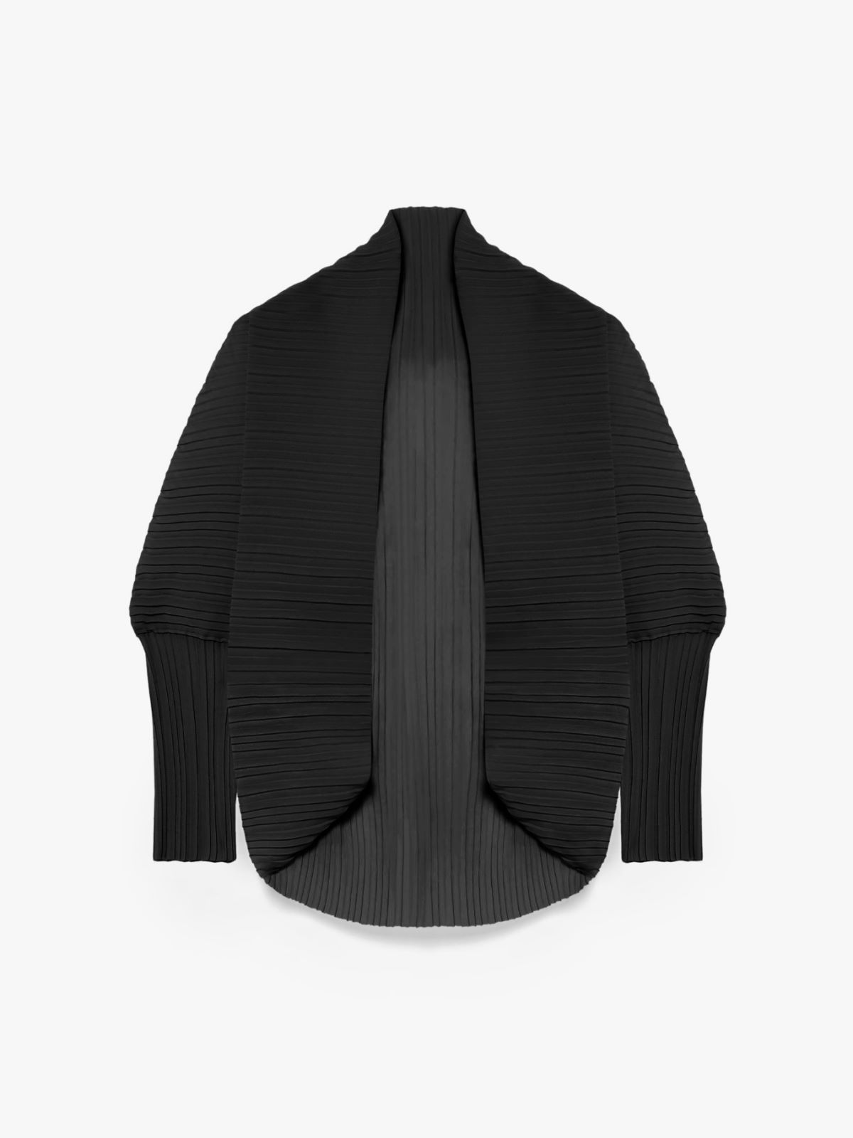 Shrug in pleated fabric