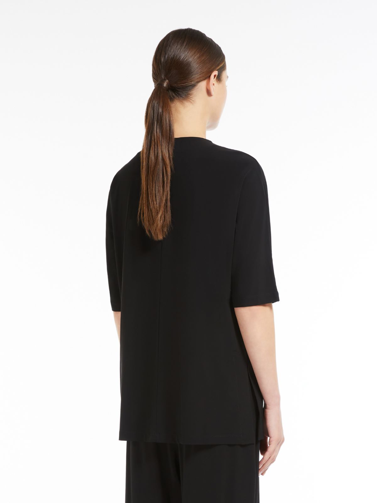 Oversized jersey crepe tunic