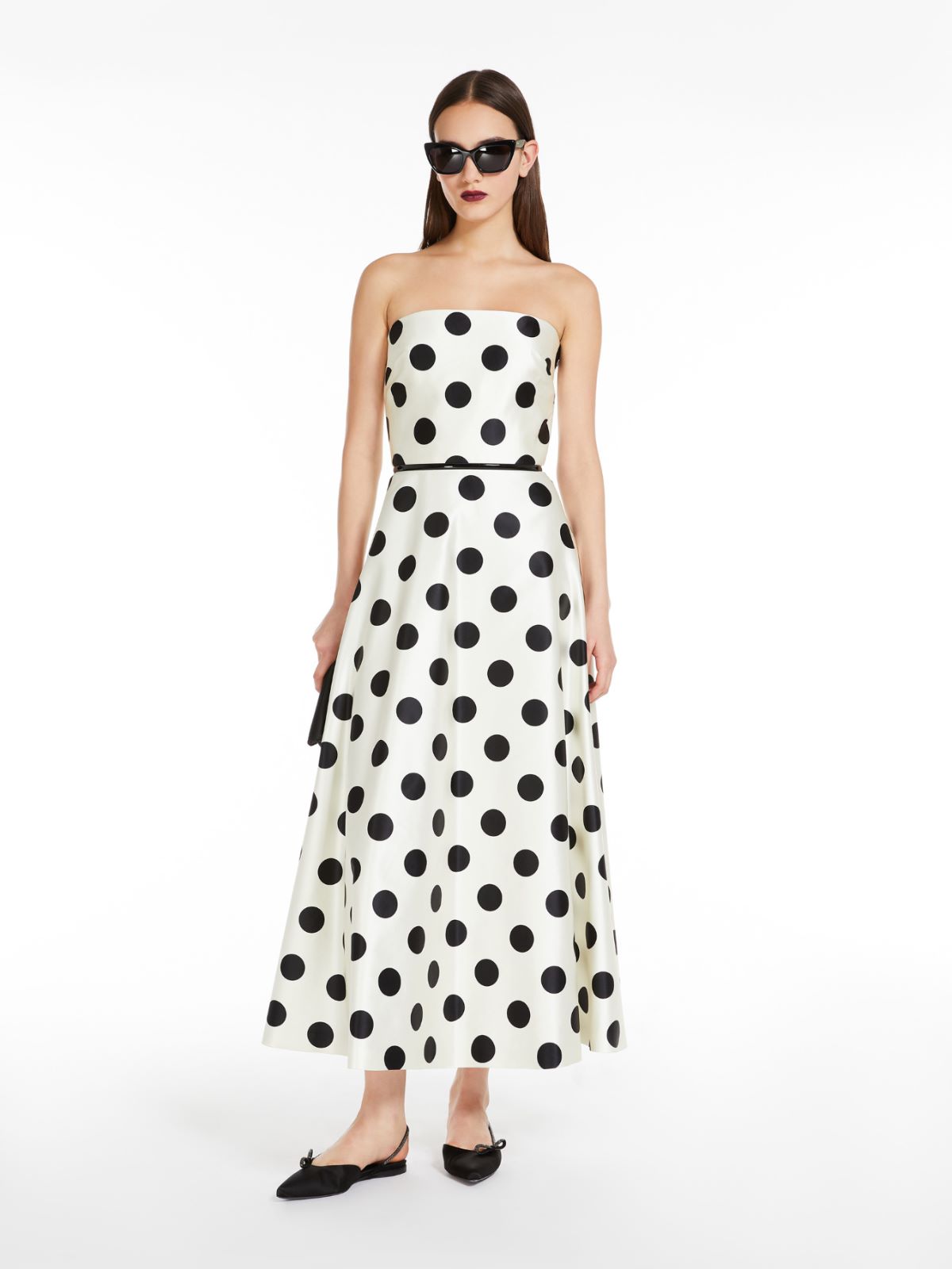 Duchess satin bustier dress