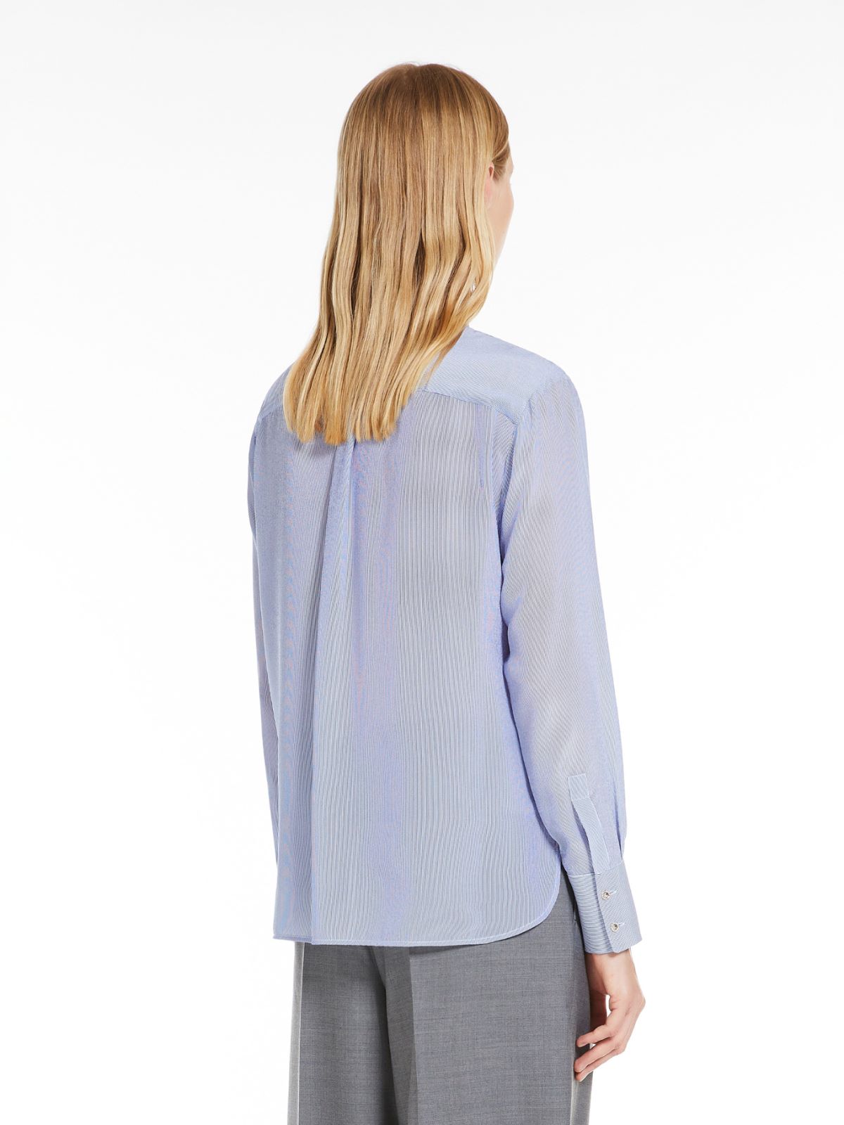 Printed crêpe de chine shirt