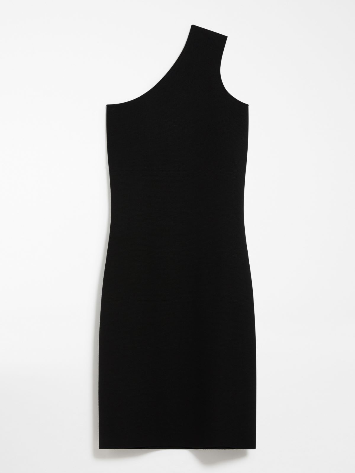 Knitted viscose one-shoulder dress
