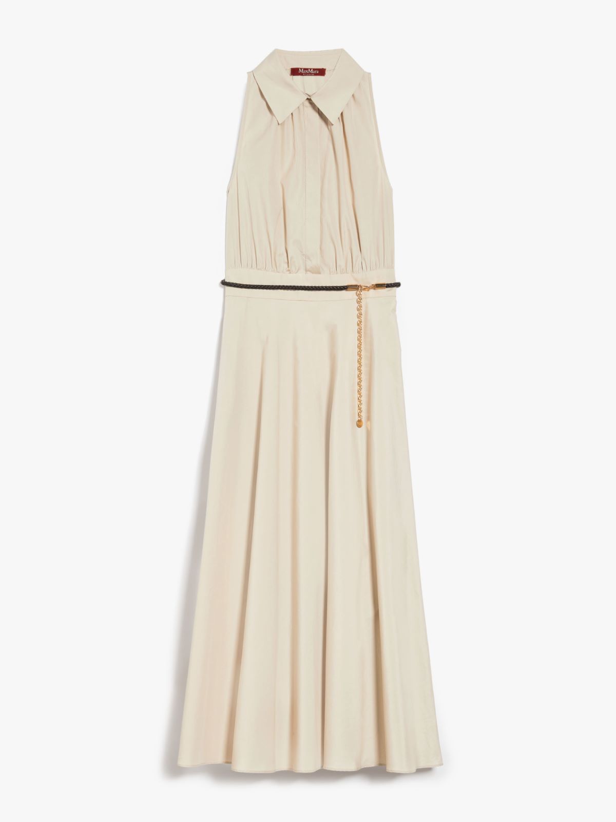 Cotton poplin polo dress