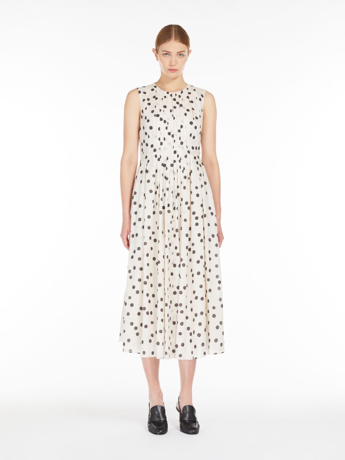 Printed cotton voile dress