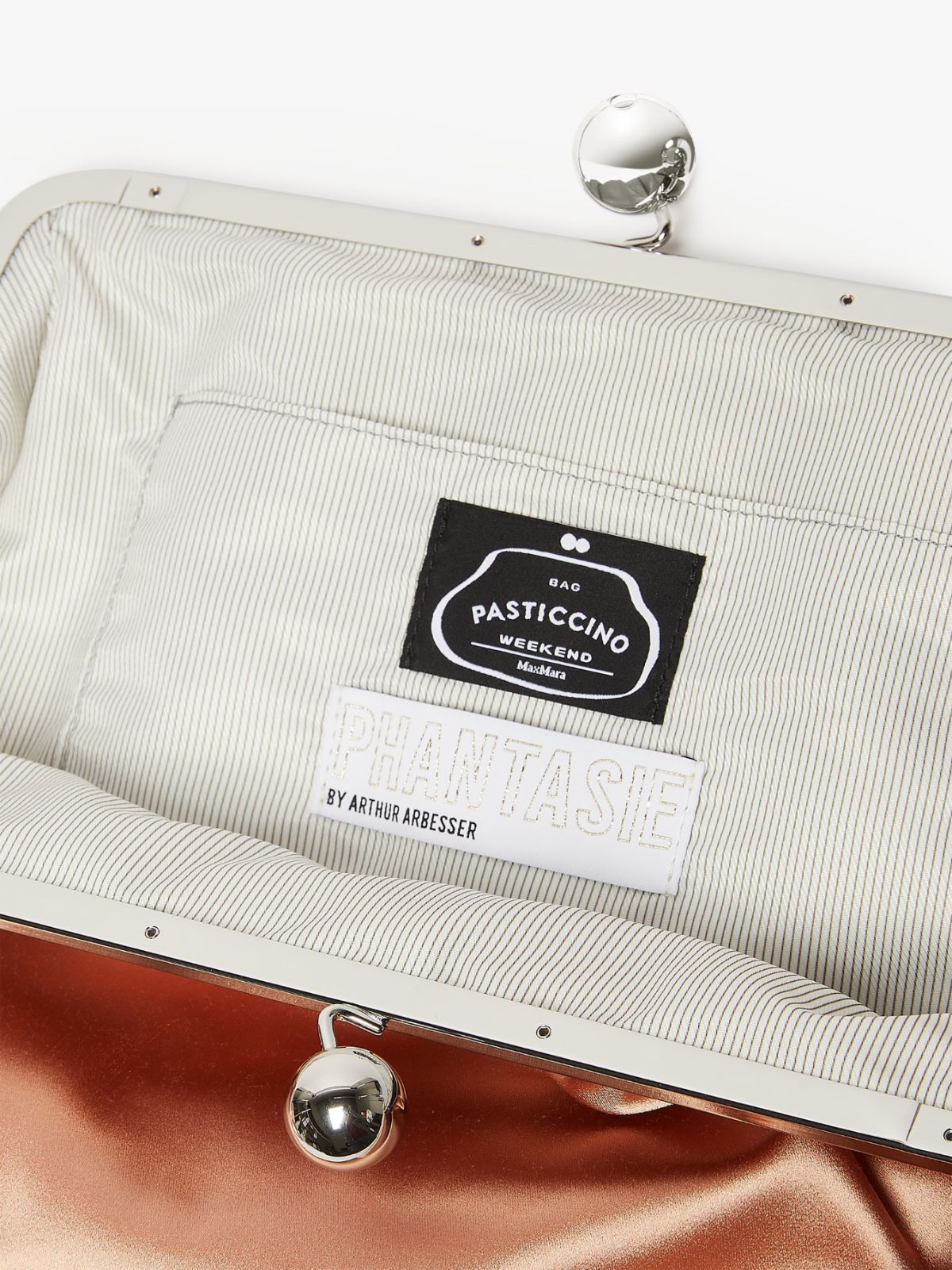 Large satin and silk Pasticcino Bag