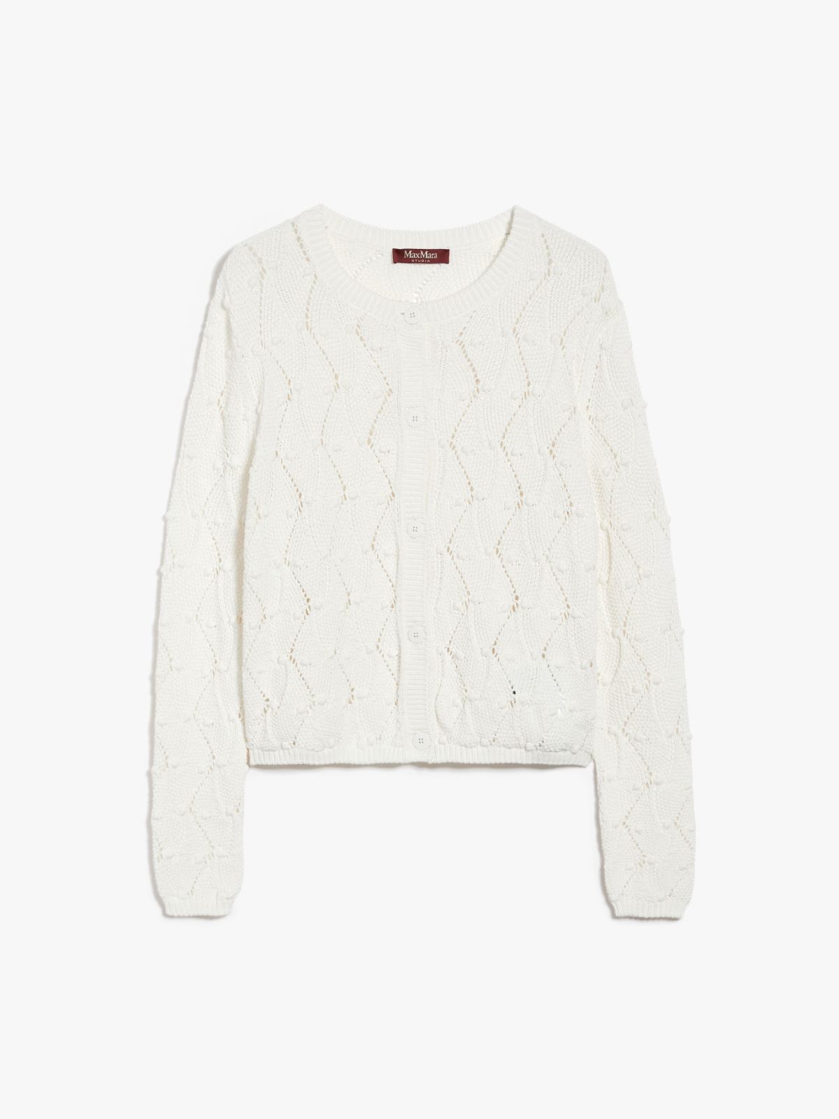 Argyle cotton-blend cardigan