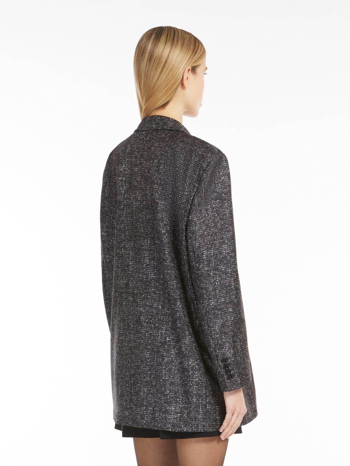 Single-breasted blazer in printed silk