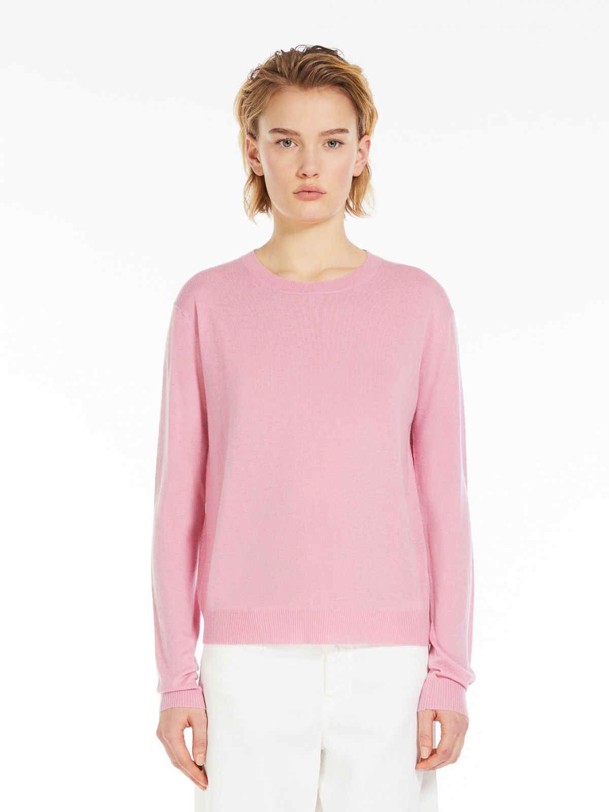 Wool and cashmere crew-neck sweater