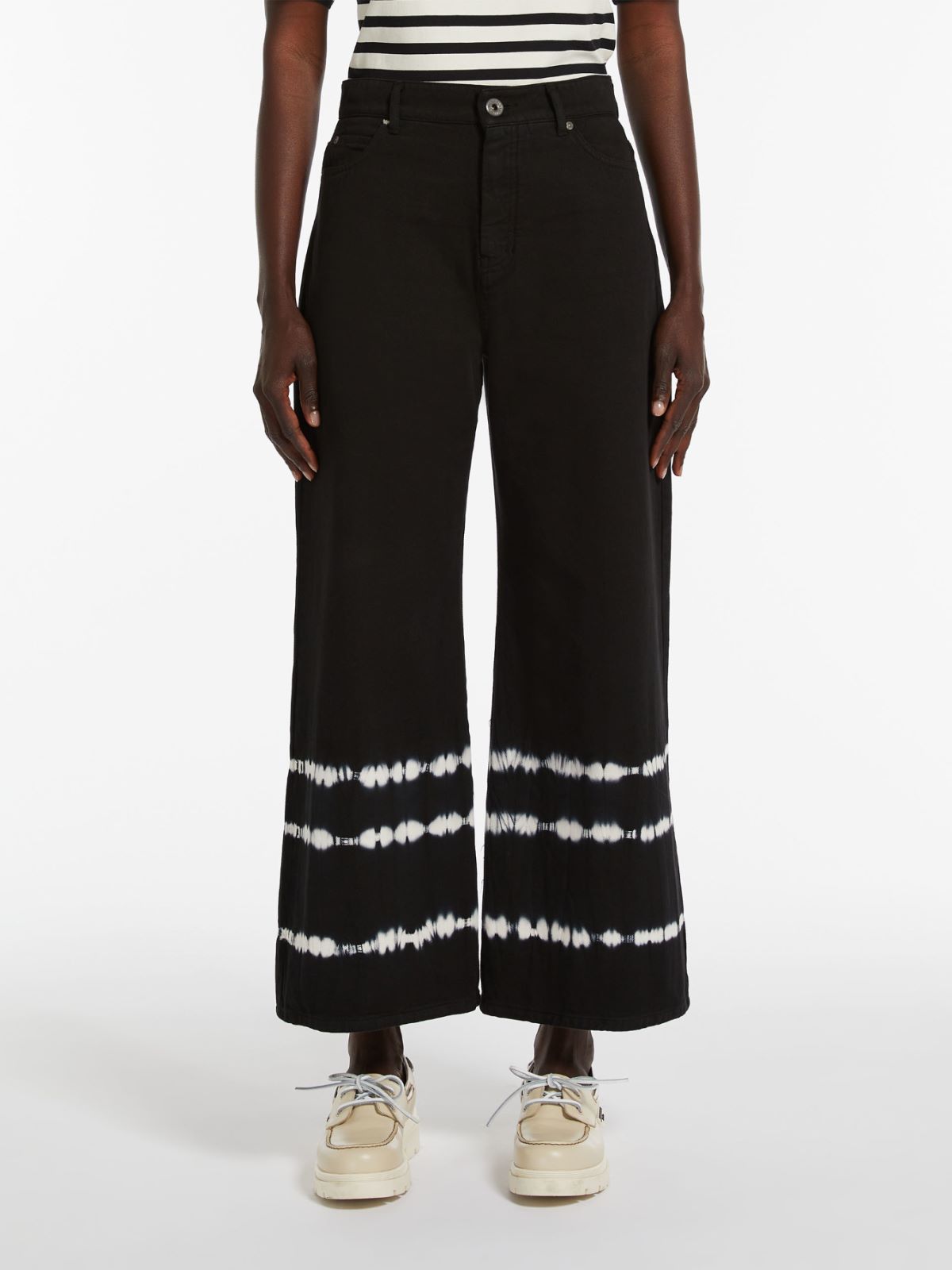 Tie-dye cotton trousers