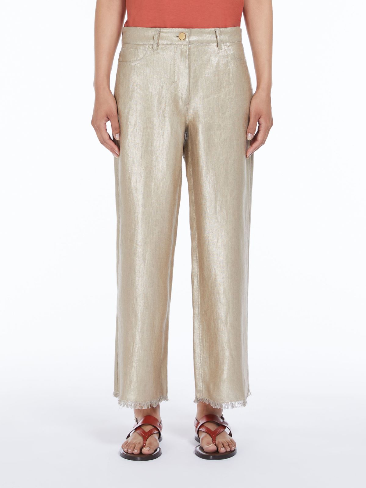 5-pocket linen canvas trousers