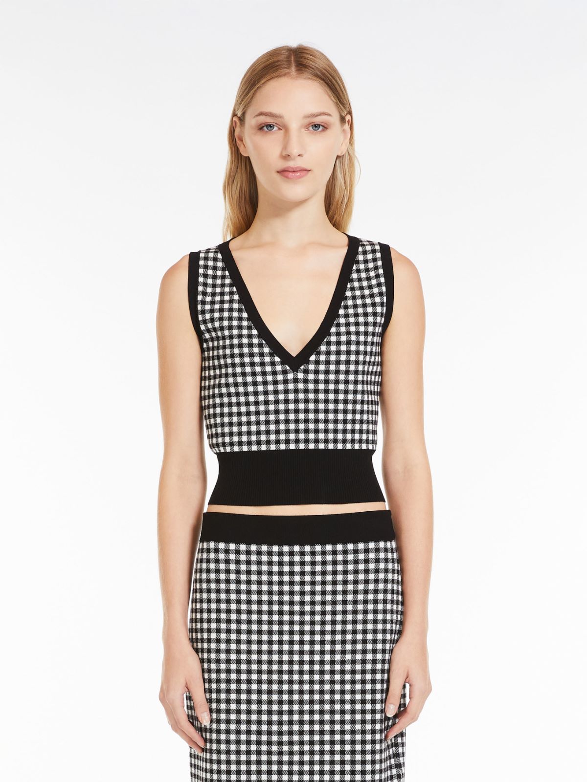 Jacquard viscose top