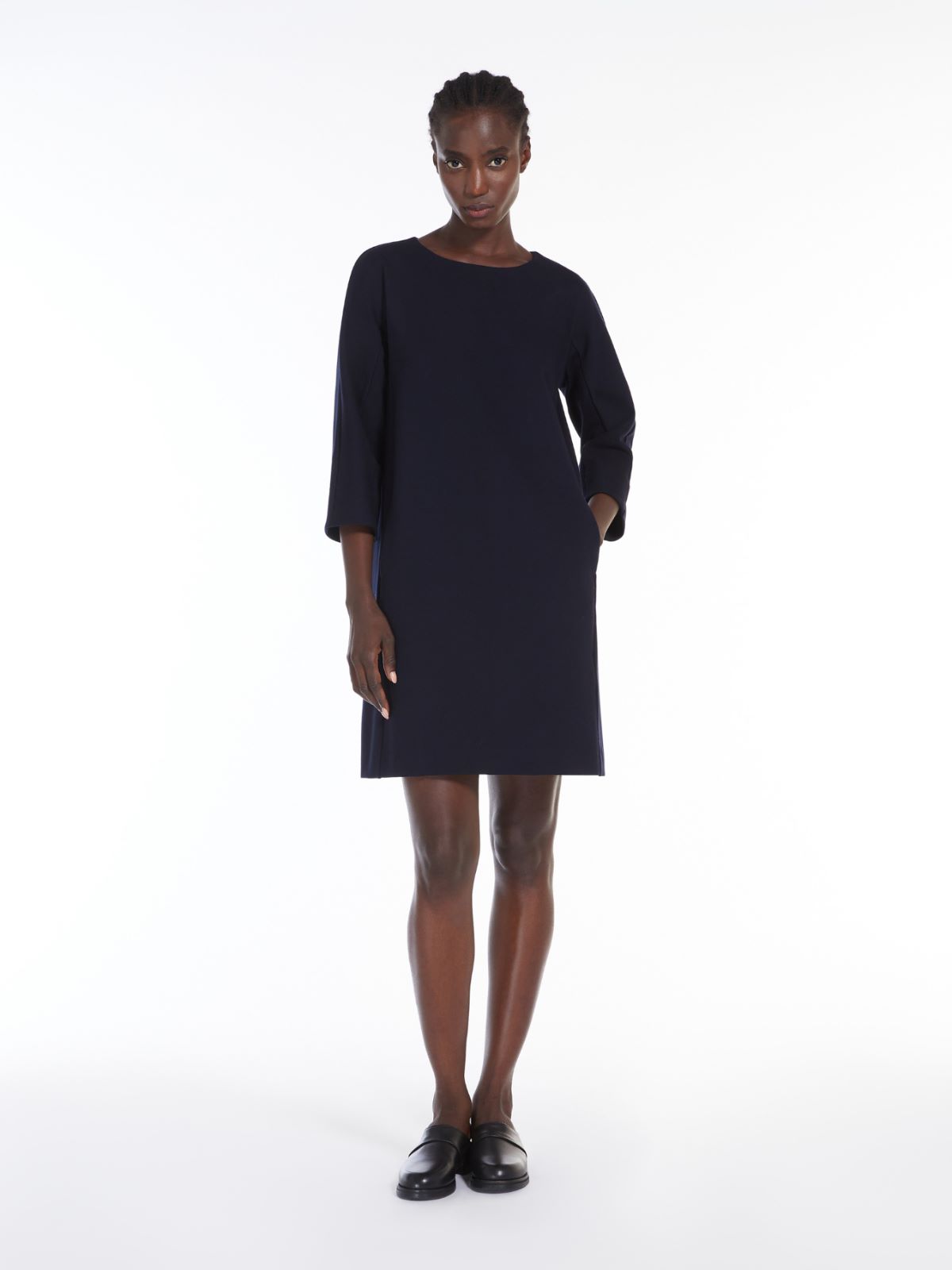 Short Milan-stitch jersey dress