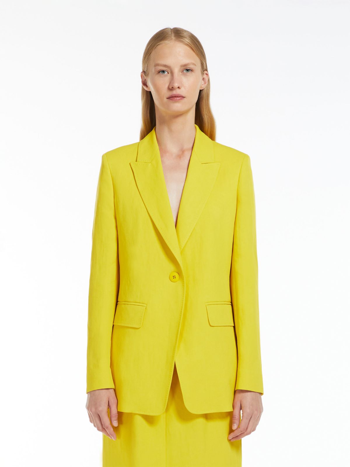 Single-breasted canvas jacket