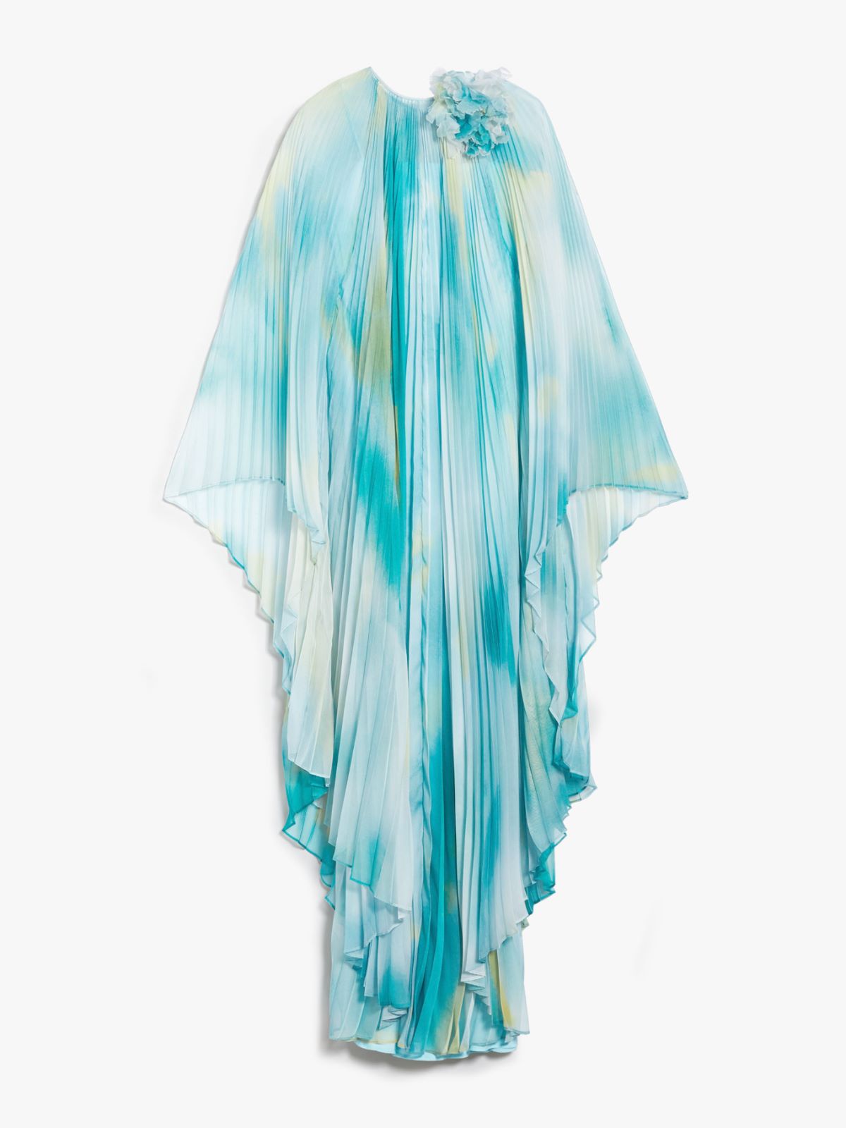 Kaftan dress in printed chiffon