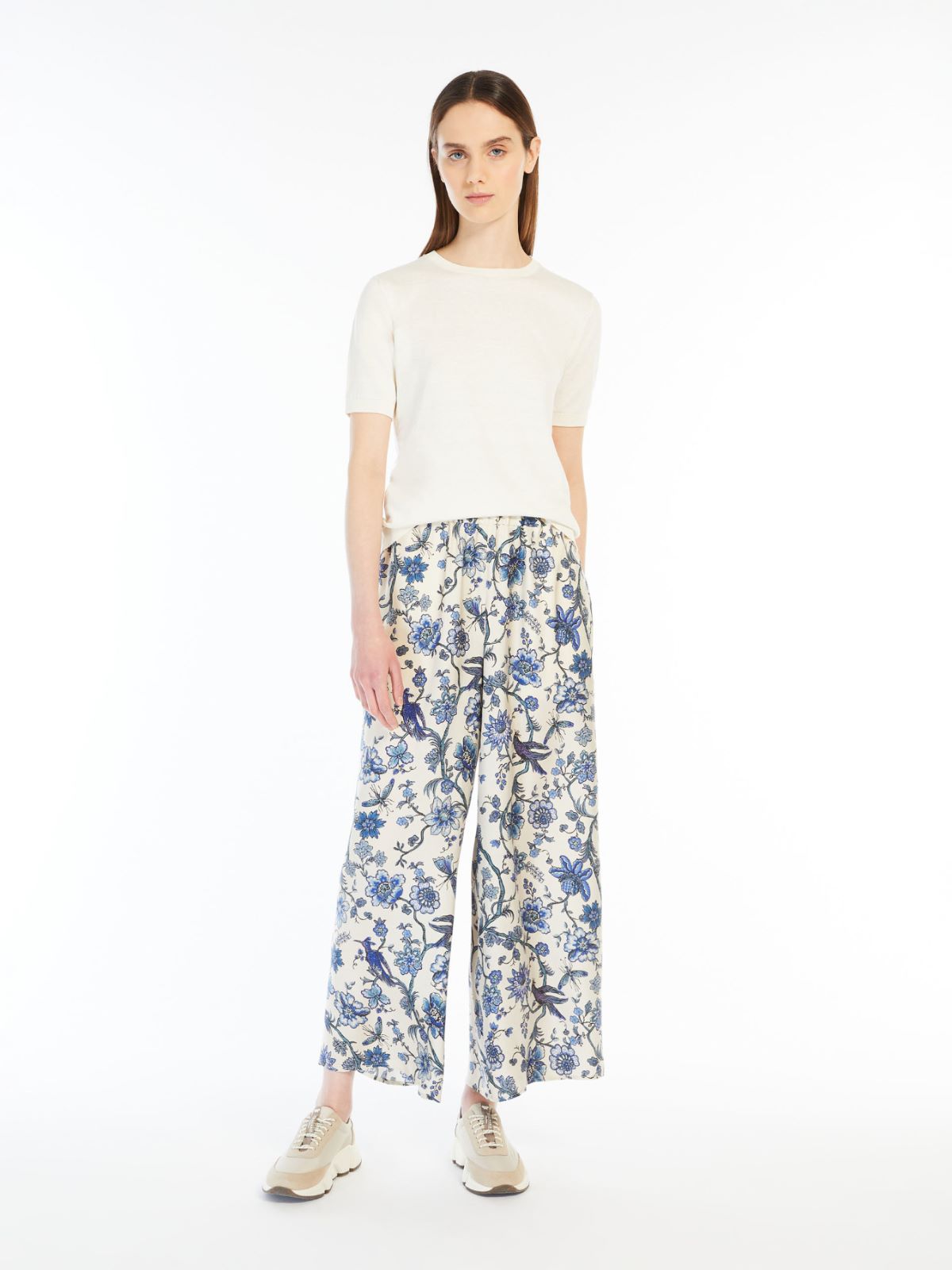 Silk and cotton yarn sweater