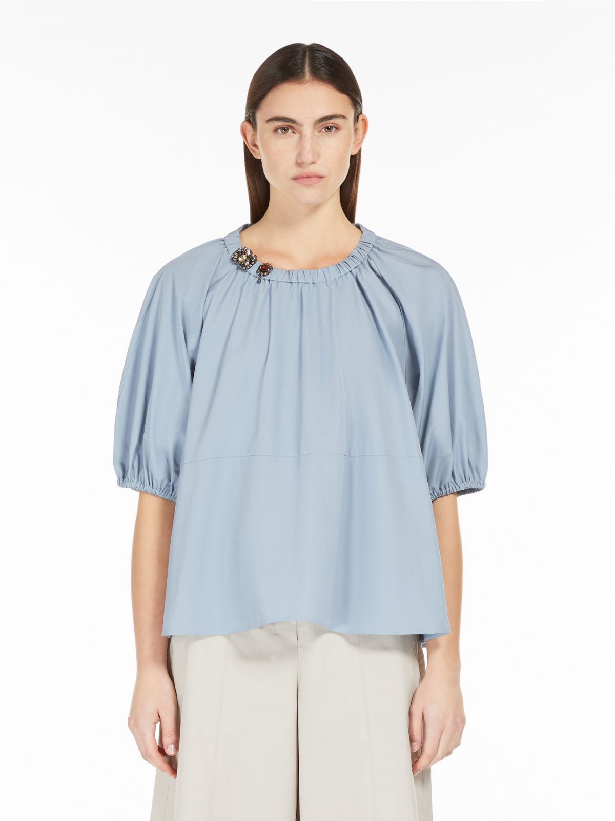 Cotton poplin blouse