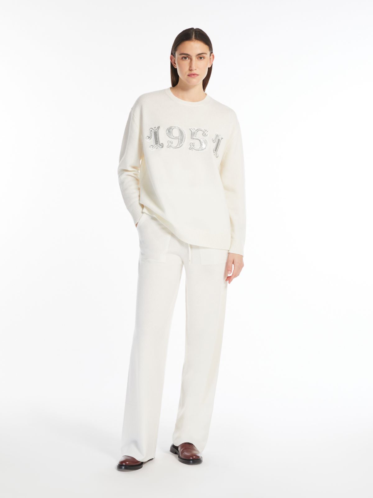 Wool, cashmere and sequin pullover