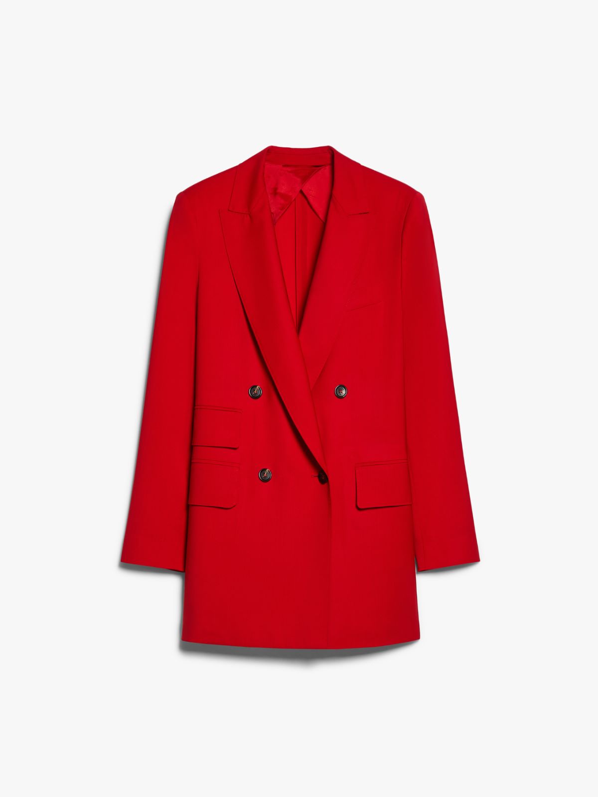 Straight wool canvas blazer