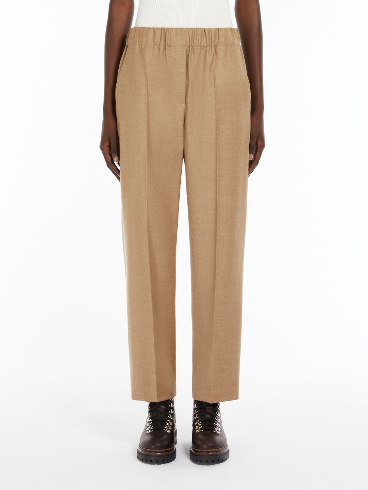 Comfort-fit flannel trousers