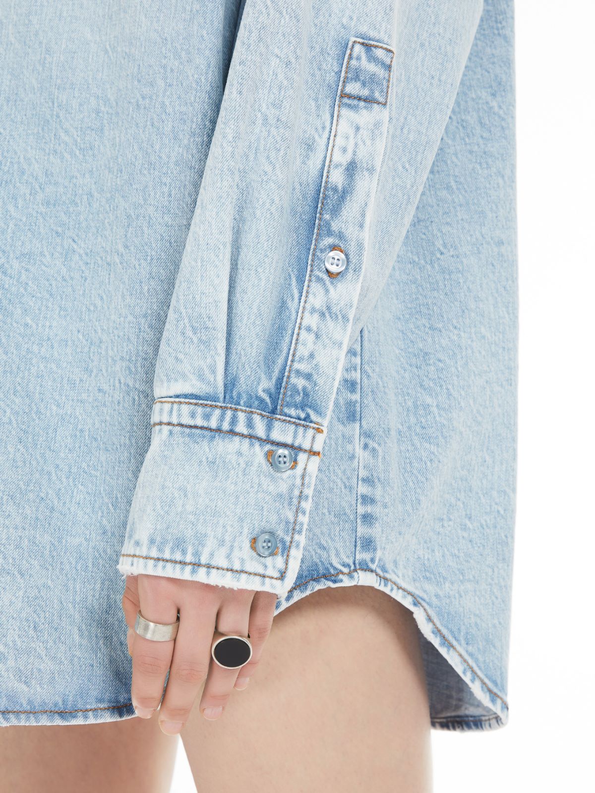 Oversized denim blouse