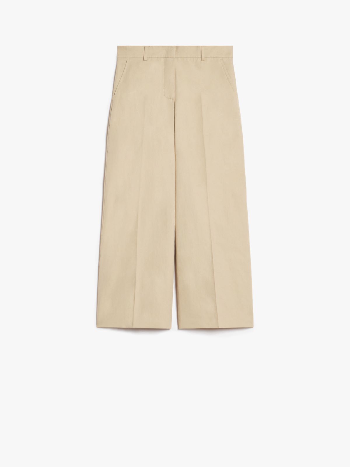 Cotton and linen canvas trousers