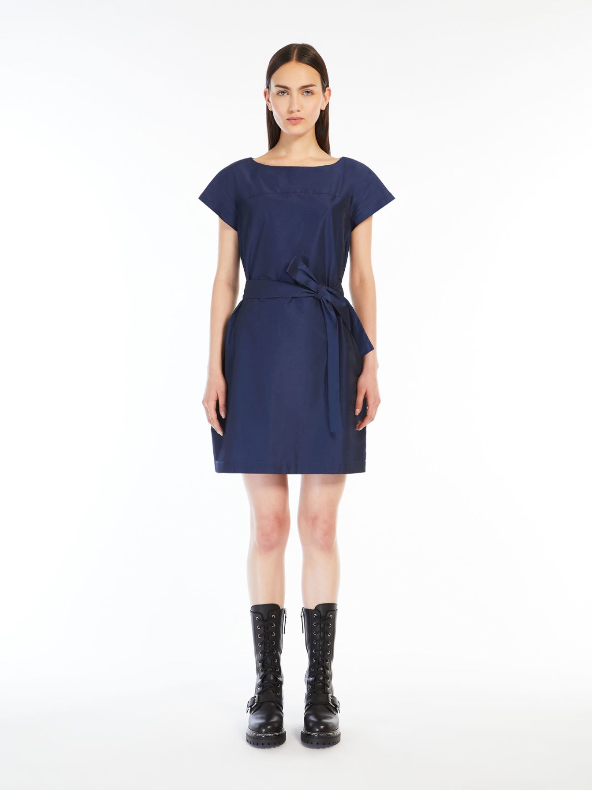 Flared taffeta dress