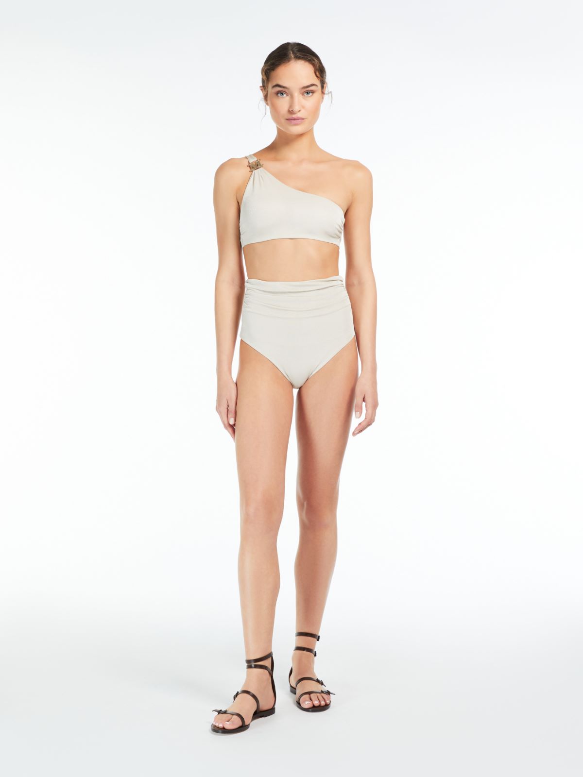 Jersey and lurex bikini bottoms