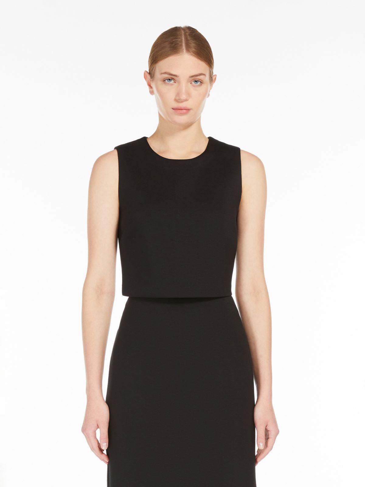 Crop top in scuba jersey