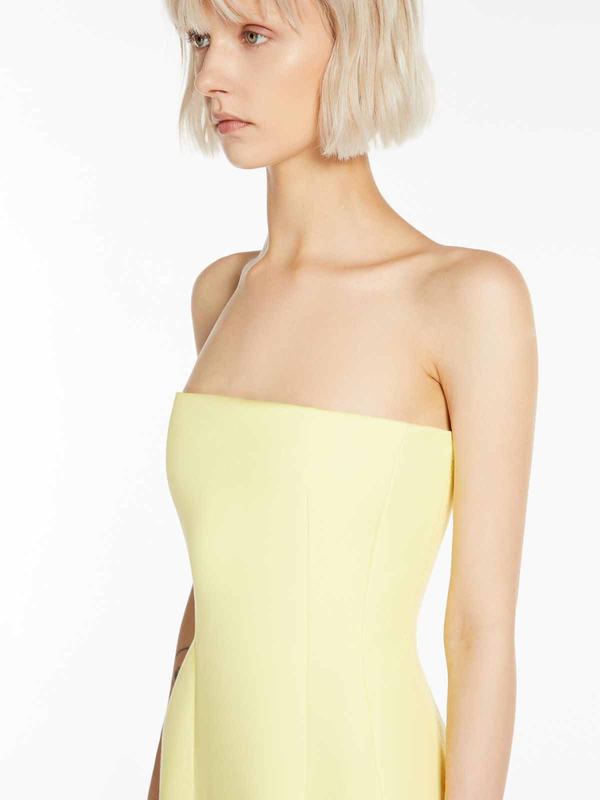 Double-faced cotton bustier dress