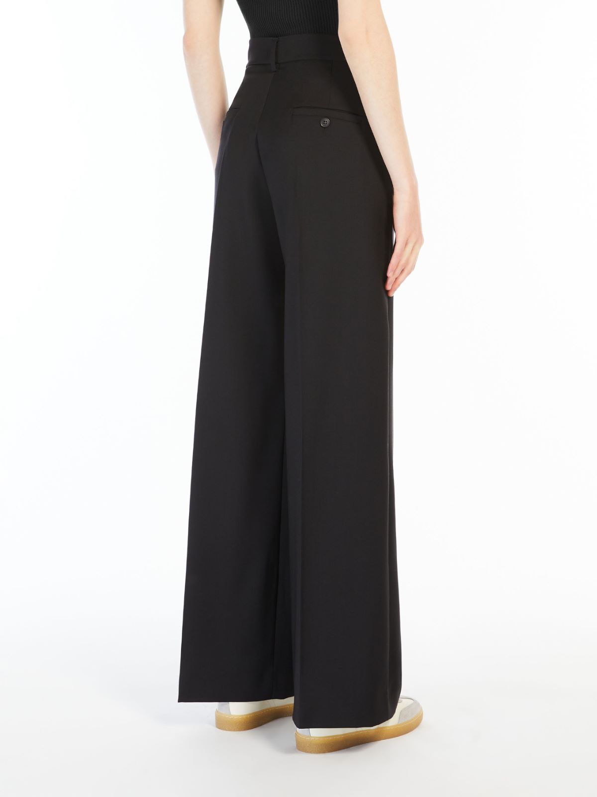 Woollen cloth palazzo trousers
