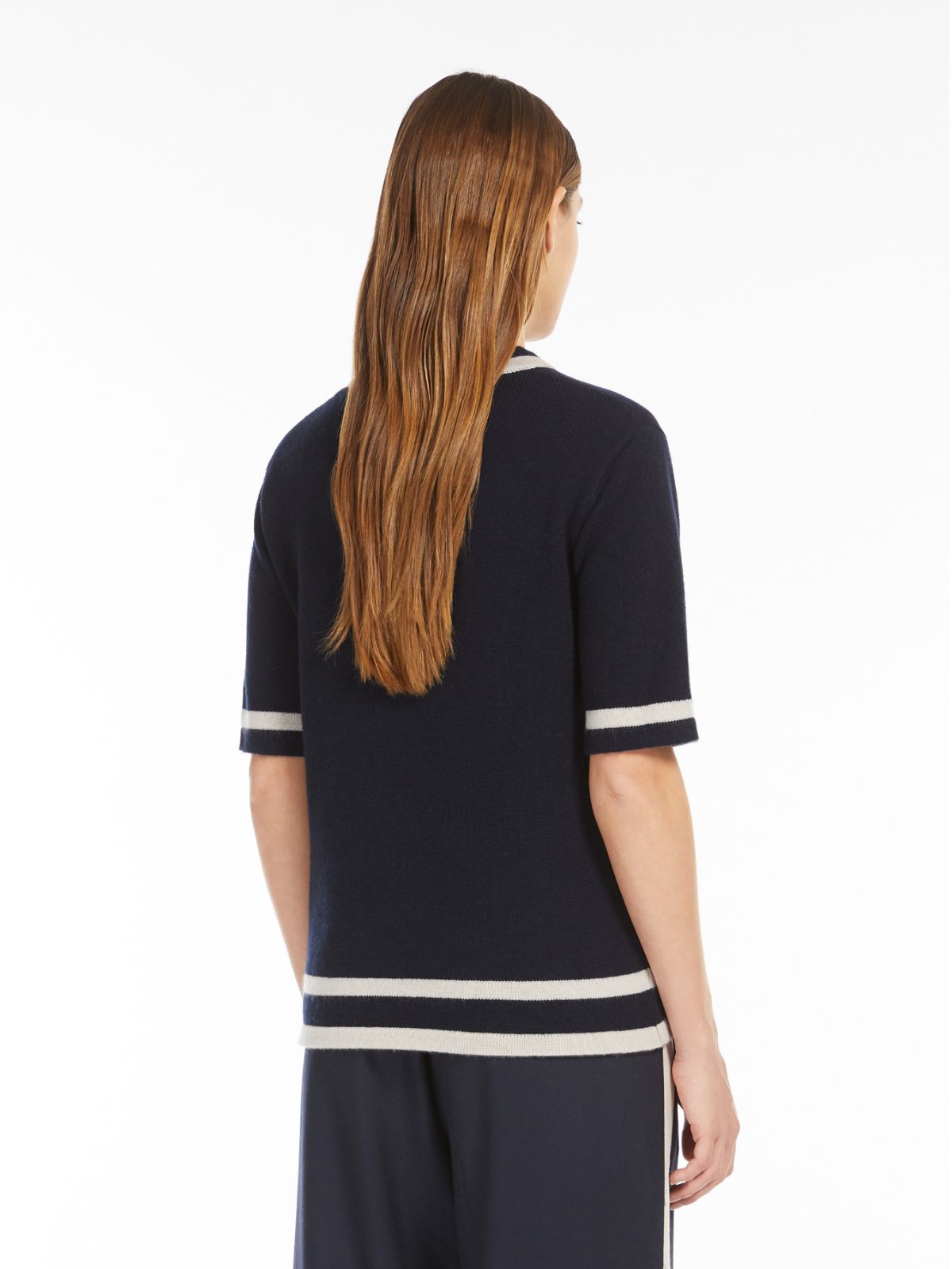 Wool and cashmere jumper with intarsia
