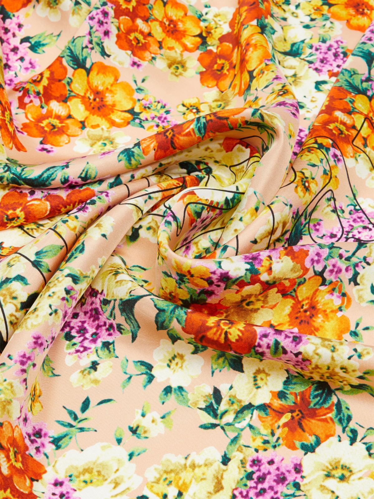 Printed silk scarf