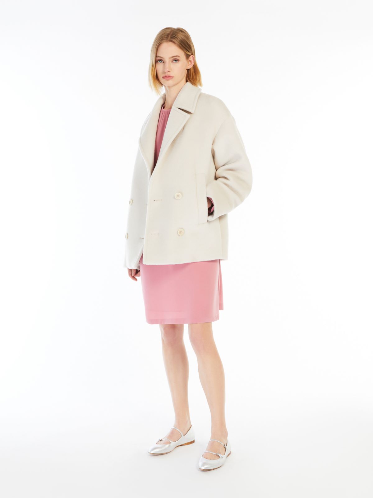 Wool and alpaca pea coat