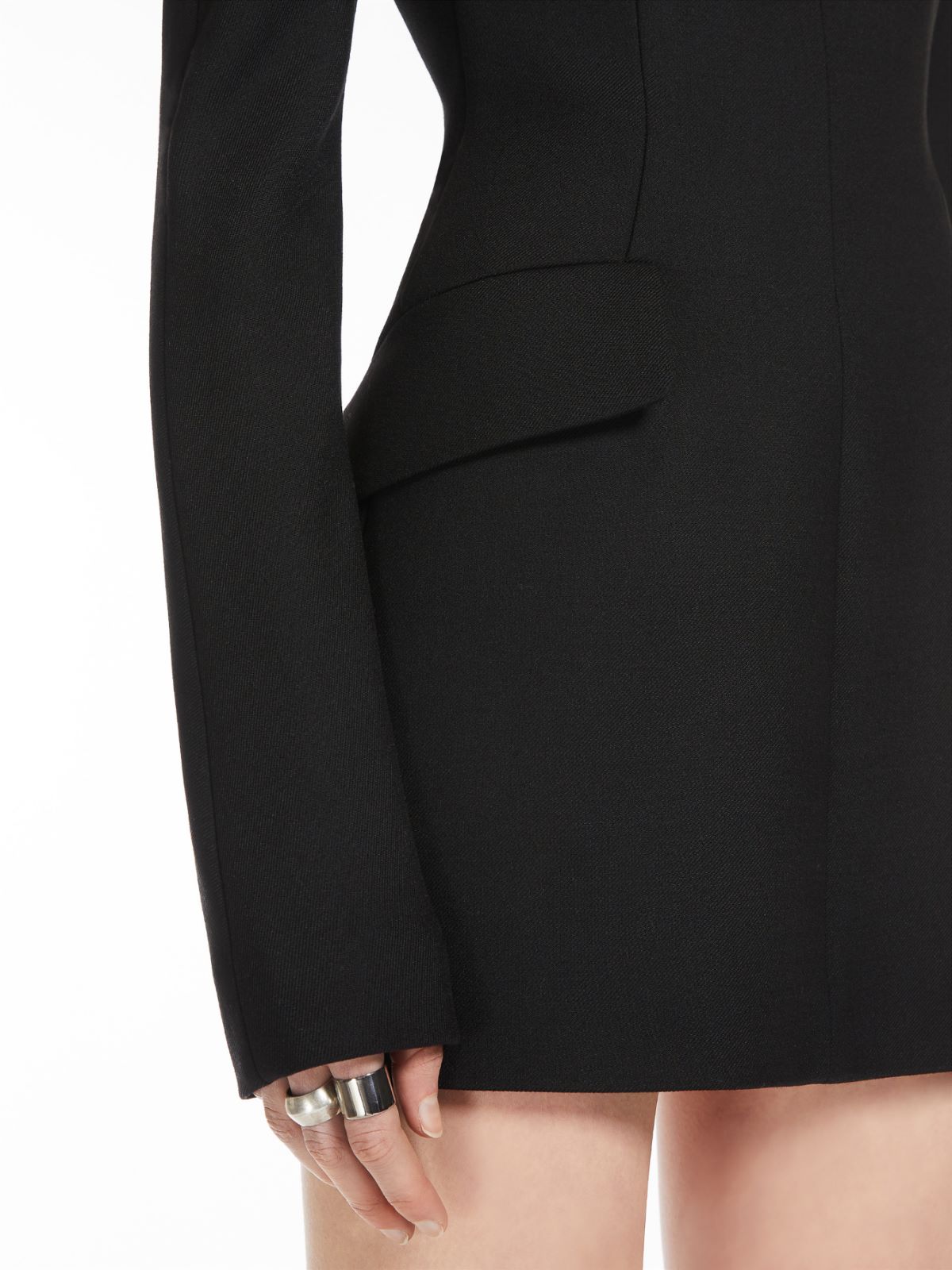 Short stretch gabardine dress