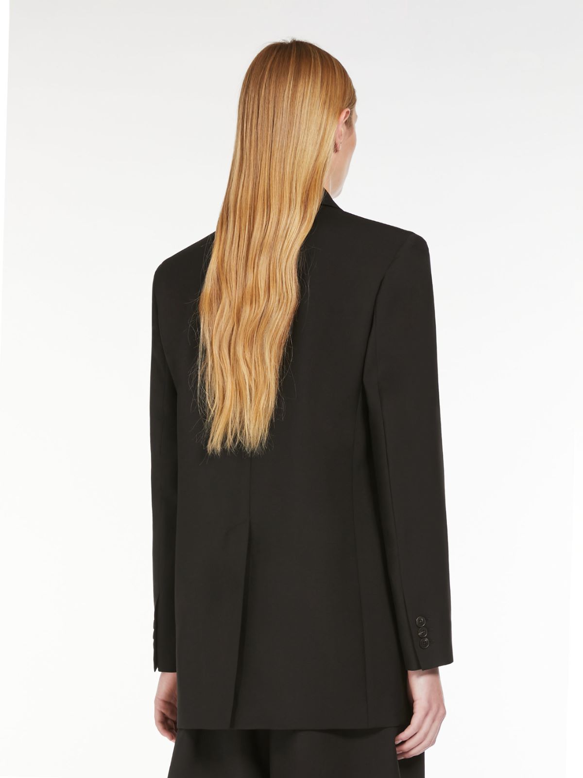 Double-breasted woollen cloth blazer