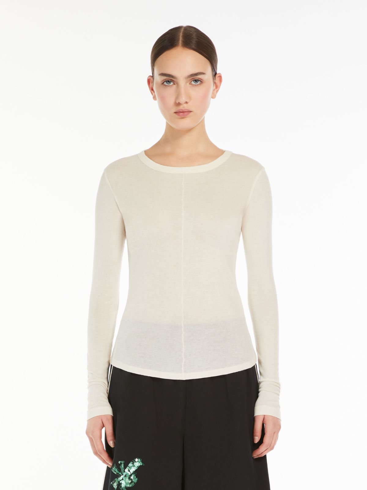 Cotton crepe jersey T-shirt