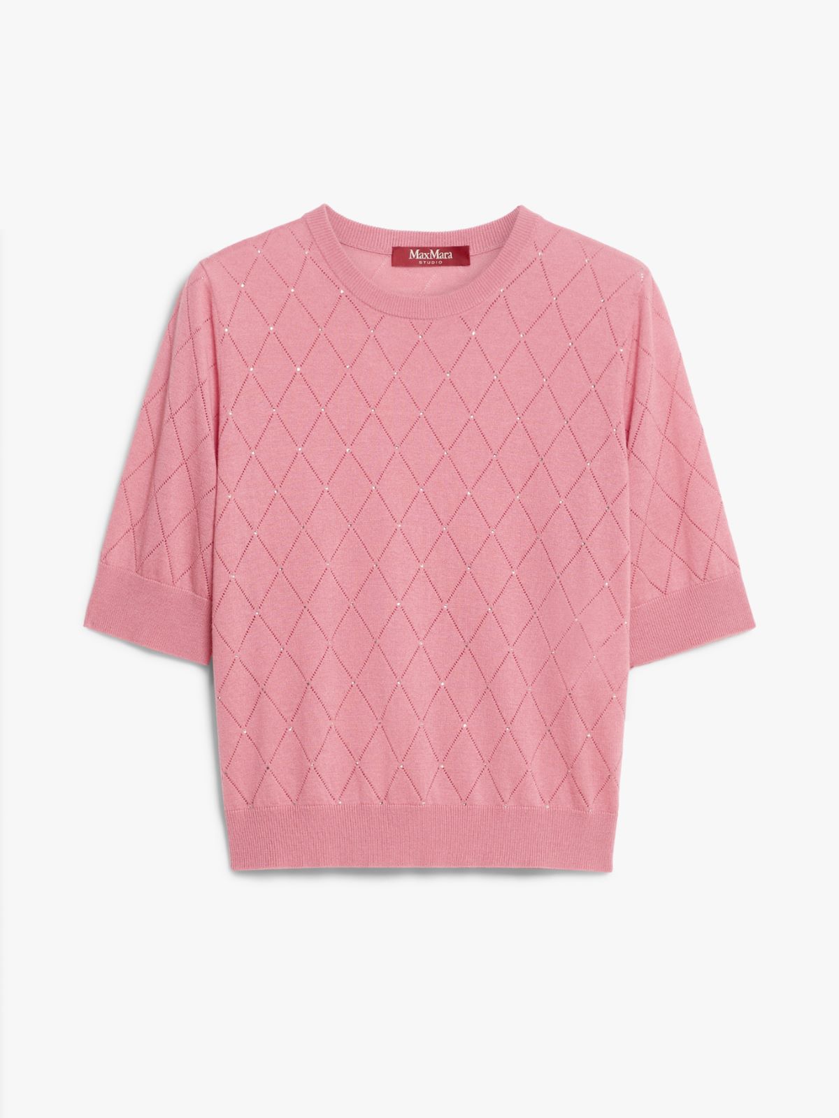 Silk and wool Argyle jumper