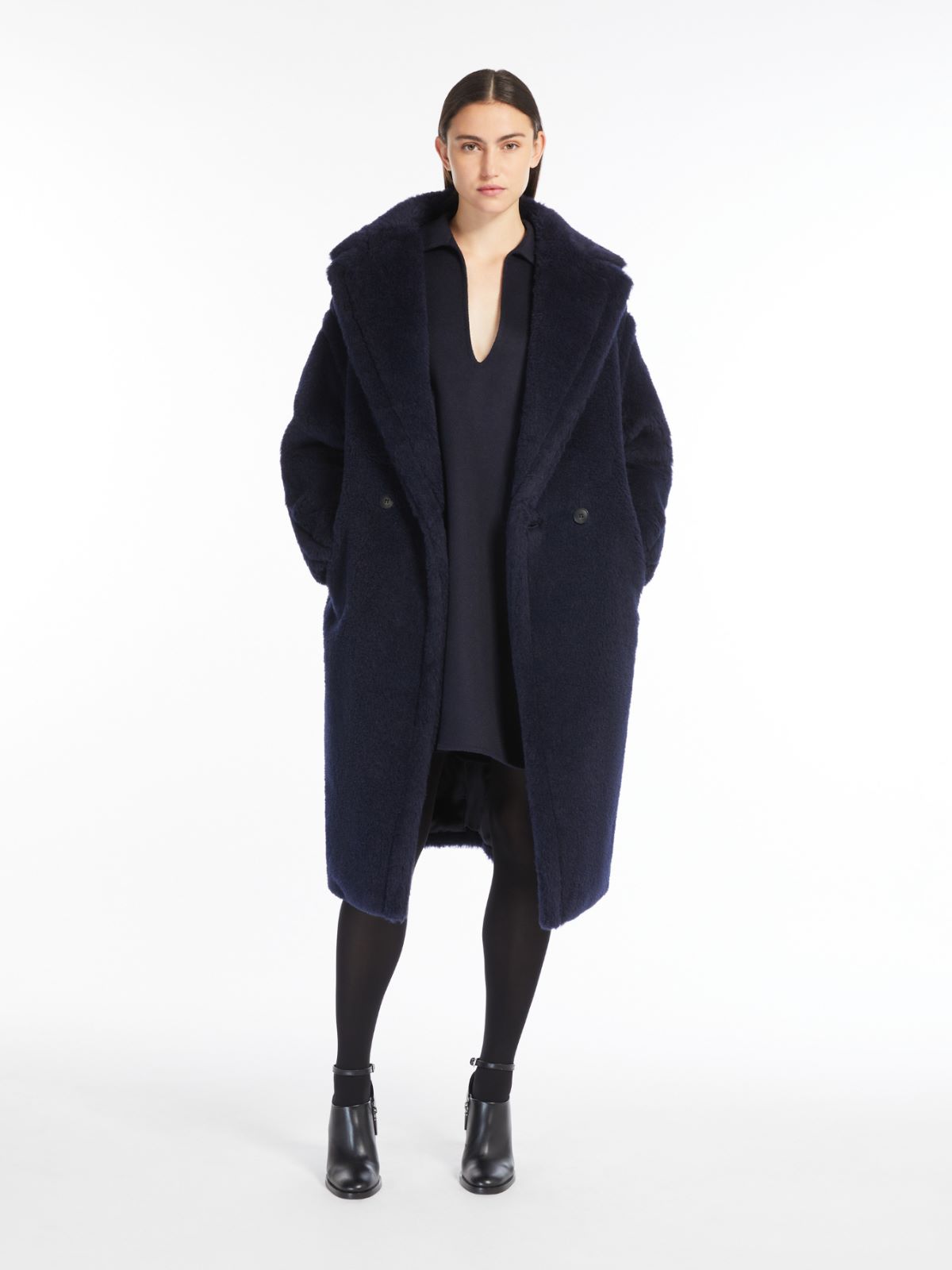 Teddy Bear Icon Coat in alpaca and wool