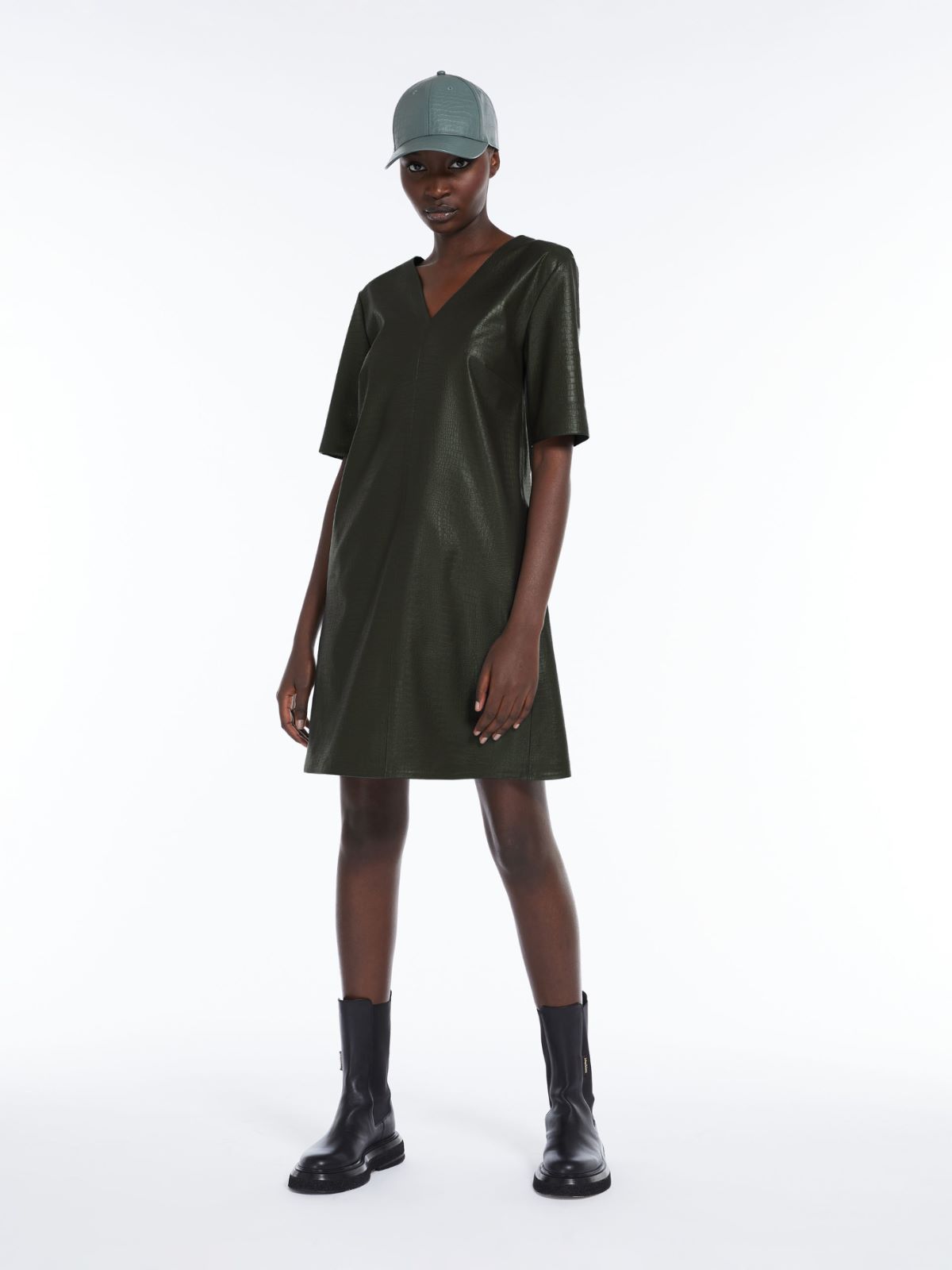 Crocodile-print dress